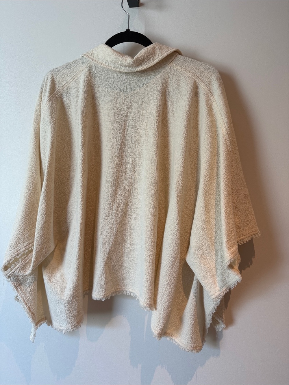 Zara Off-White pancho style collared Top - Picture 5 of 7